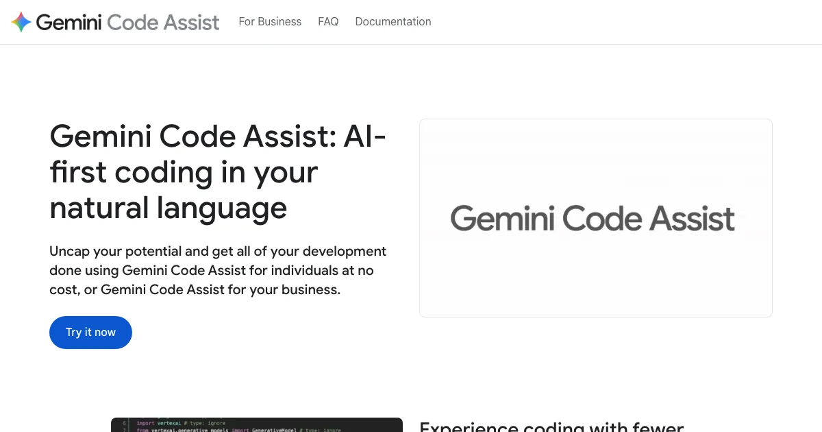 Gemini Code Assist — capa