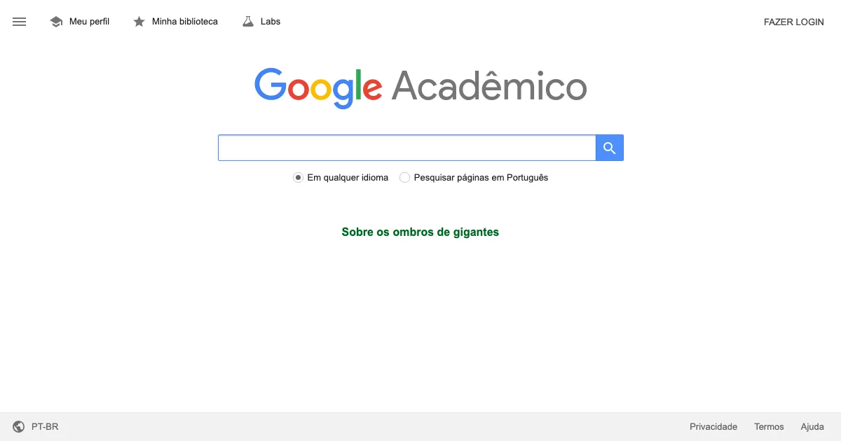 Google Scholar — capa